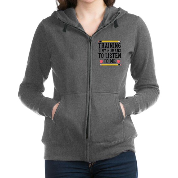 CafePress - Training Tiny Humans Jumper Sweatshirt - Women's Zip Hoodie