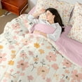 thumbnail image 3 of Manfei Retro Rustic Flower 7-Piece Twin Bedding Sets,Country Floral Bedding Comforter Set,Beige Pink Orange Sheet Sets For Girls Kids,Microfiber Bedroom Decor Reversible, 3 of 7