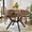 6-dark Brown, variant on 42" Round Dining Table for 4, Farmhouse Kitchen Table with Storage, Space Saving Circle Dinner Table, Rustic Kitchen & Dining Room Tables with Metal for Kitchen, Living Room, Dining Room