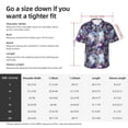 thumbnail image 5 of Pofeuu Purple Marble Texture Print Hawaiian Shirt for Men Sleeves Casual Button Down Summer Beach Dress Shirts T-Shirts,X-Large, 5 of 7
