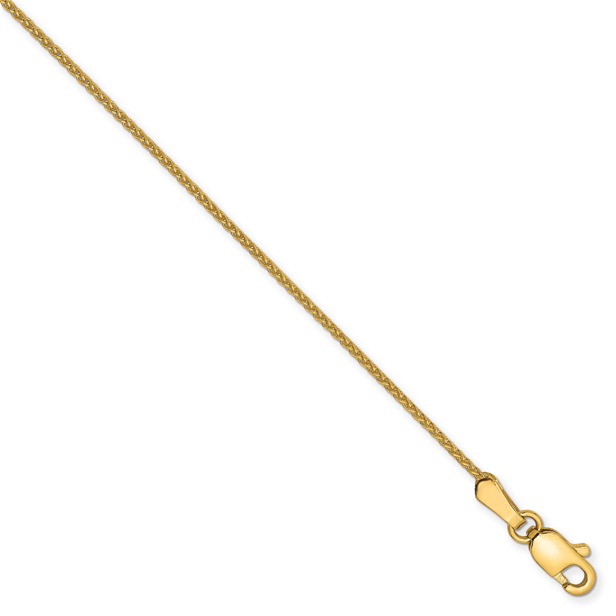 14k 1mm Solid D/c Spiga Chain Best Quality Free Gift Box