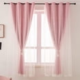 thumbnail image 5 of Cortinas Rosas YONGSHENG para Dormitorio de Niñas 2 Paneles 63 Pulgadas, 5 of 5