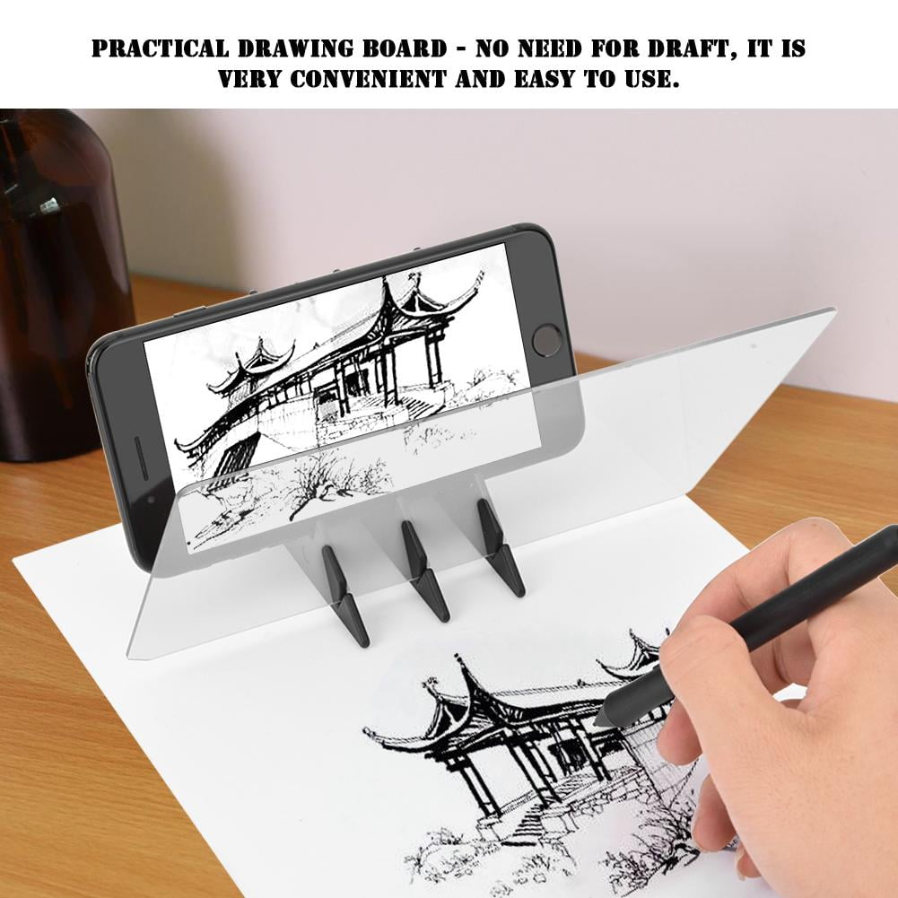 Sketch Wizard LED Light Stencil Board Light Box Tracing Drawing Gadget Sketch Mirror Reflection Phone Dimming for Children & Adult 