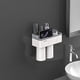 thumbnail image 1 of Estante de baño Soporte de montaje en pared Caja de almacenamiento de 2 tazas sin perforaciones con soporte de succión magnético, 1 of 5