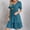 Blue plus size a line dress a1, variant on Uscallm Women Plus Size V Neck Short Sleeve Mini A-Line Flowy Dress Casual Party Solid Summer Outfits, Navy 4XL