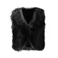 thumbnail image 4 of jtjvou Cropped Faux Fur Vest for Women Warm Winter Sleeveless Coat Open Front Fluffy Outerwear Waistcoat Jackets Black M, 4 of 6