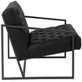 thumbnail image 2 of HERCULES Madison Series Black Leather Tufted Lounge Chair, 2 of 6