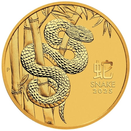 Australian Lunar Series III 2025 Year of the Snake 1oz Gold Bullion Coin