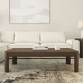 thumbnail image 2 of Plank+Beam Solid Wood 54" Modern Rectangular Coffee Table, Coffee Table for Living Room, Walnut, 2 of 8