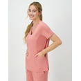 thumbnail image 3 of Hanes Comfort Fit Scrubs Women's Scrub Top Rose Ranch Pink 2XL, 3 of 11