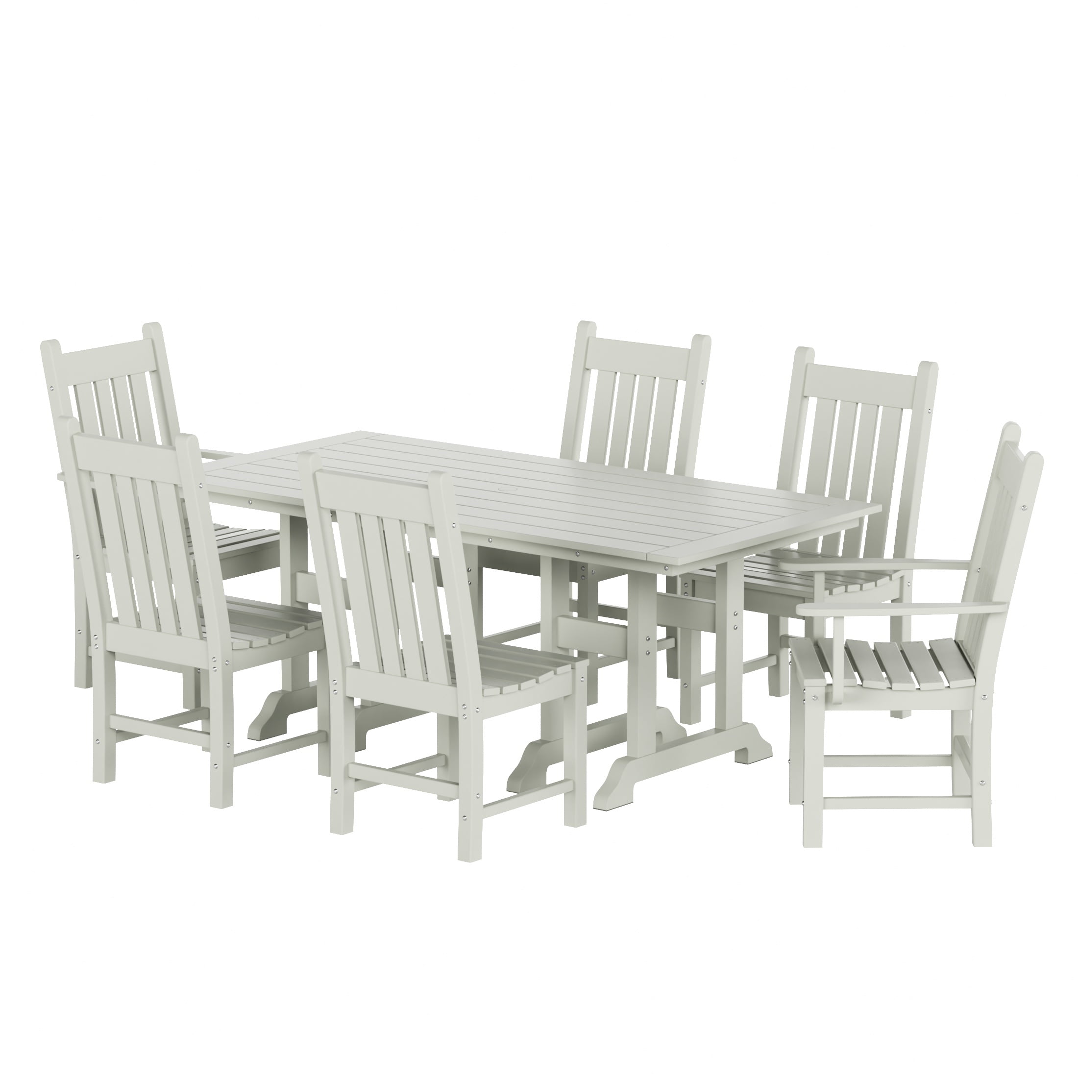 WestinTrends Malibu Outdoor Patio Dining Set for 6, All Weather Poly