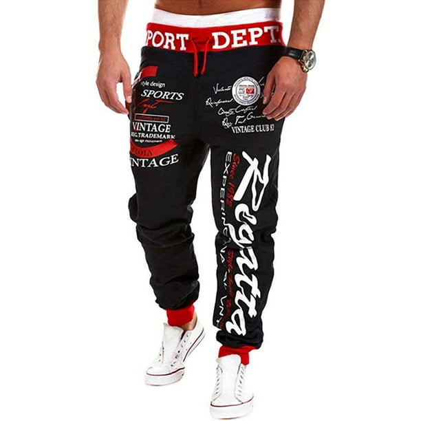 print jogging pants
