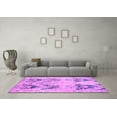 thumbnail image 3 of Ahgly Company Indoor Square Abstract Purple Modern Area Rugs, 3' Square, 3 of 4