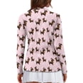 thumbnail image 2 of Yuyamidu Xmas Dachshund Womens Long Sleeve Golf Shirt Christmas Athletic Tennis Shirts Pink Workout shirts Lightweight Pullover Golf Clothes Size XS, 2 of 8