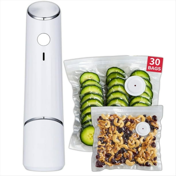 Selladora Al Vacío Compacta para Alimentos, Potente Máquina Selladora Al Vacío Portátil, Ahorradora de Alimentos, 1 Juego