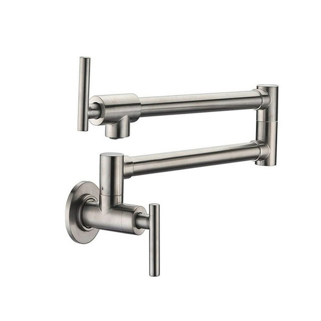Filler Tap Foldable Kitchen Faucet Single Cold Sink Tap Rotate Folding Spout Chrome Brass Wall Mounted Crane ,bar Laundry RV Farmhouse
