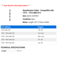 thumbnail image 2 of Speedometer Cable - Compatible with 1975 - 1976 GMC K15, 2 of 2