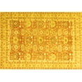 thumbnail image 1 of Ahgly Company Machine Washable Indoor Rectangle Oriental Yellow Traditional Area Rugs, 5' x 7', 1 of 4
