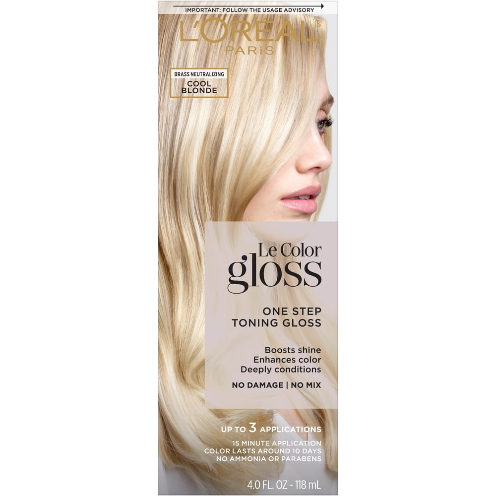 L'Oreal Paris Le Color Gloss One Step In-Shower Toning Gloss, Cool ...