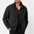 thumbnail image 5 of Jerdar Men's Nylon Jacket No Hood Lightweight Thin Zip Pockets Solid Color Long Sleeve Athletic Outdoor Casual Commute Windbreaker Coat Outerwear, 5 of 6