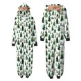 thumbnail image 2 of Odeerbi Christmas Onesie Pajamas for Family Holiday Sleep Jumpsuit Long Sleeve Family Christmas Pajamas Matching Sets Mom Fashion Lattice Print Plush Jumpsuit Sleepwear PJs Set Green, 2 of 6