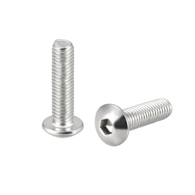 Unique Bargains Vis de Machine M5x20mm Tête Ronde Vis en Acier Inoxydable 304 Boulons 20 Pcs