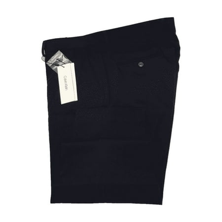 $79 Calvin Klein Men's Skinny Fit Flat Front Solid Dress Pants Navy 36Wx32L