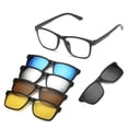 thumbnail image 1 of OUTAD Five-piece Polarized Sunglasses Magnetic Clip-on Eyeglass Lens Magnetic Clips Set 2202PC glasses frame, 1 of 4