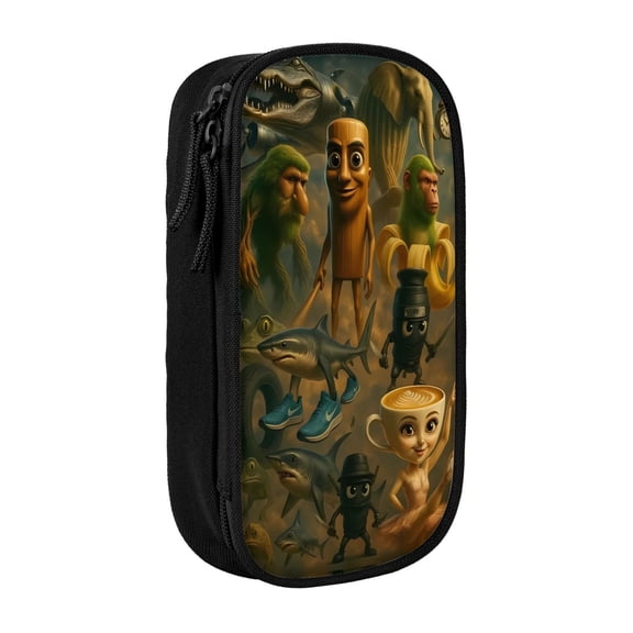 Italian Brainrot Pencil Case, Multipurpose Pencase ,Large Capacity Durable Pencil Pouch Storage Pen Bag Organizer Stationery