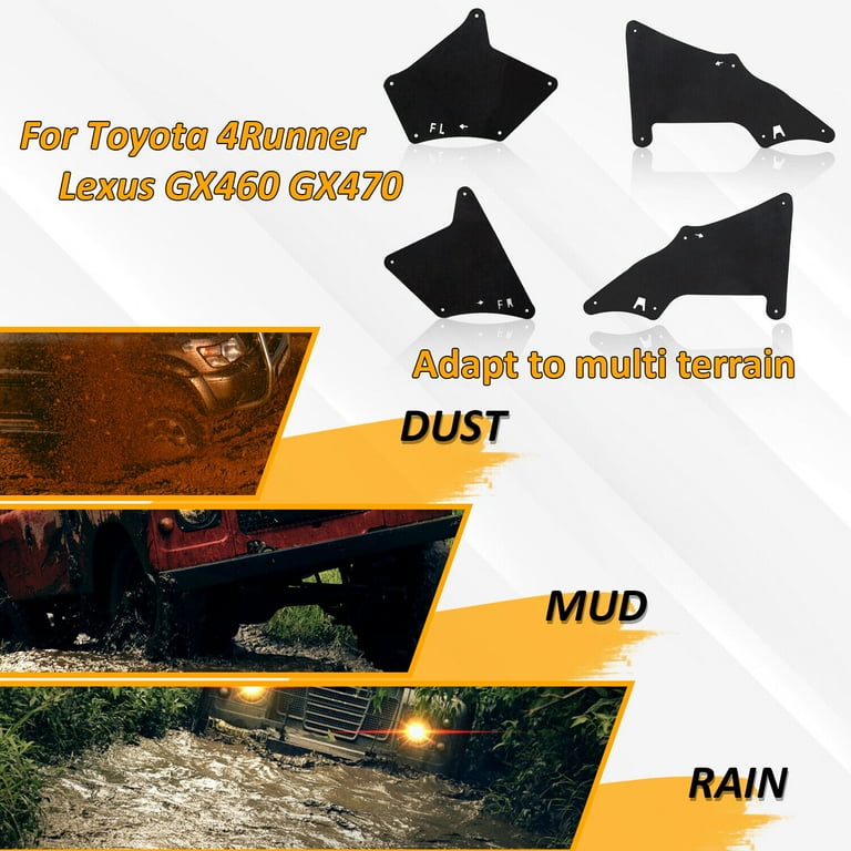 Set Of 4 Splash Seals & Clips For 2003-2009 Toyota 4runner