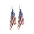 thumbnail image 2 of QIQUWOHUL 2023 New Independence Day Earrings Red Blue Aluminum Handwoven Earrings US Flag Pendant Earrings, 2 of 9