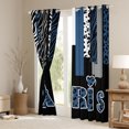 thumbnail image 3 of Homewish Fashion Eiffel Tower Teens Black Out Curtains, Modern Zebra Cheetah Print Curtains Pack of 2 (42x63 Each), Chic Navy Polkadots Bedroom Curtains, Curtains and Drapes Decor, 3 of 6