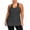 Dark Gray, variant on Women's Plus Tank Top Scoop Neck Racerback Sleeveless Stretch Lightweight Shirt 3XL