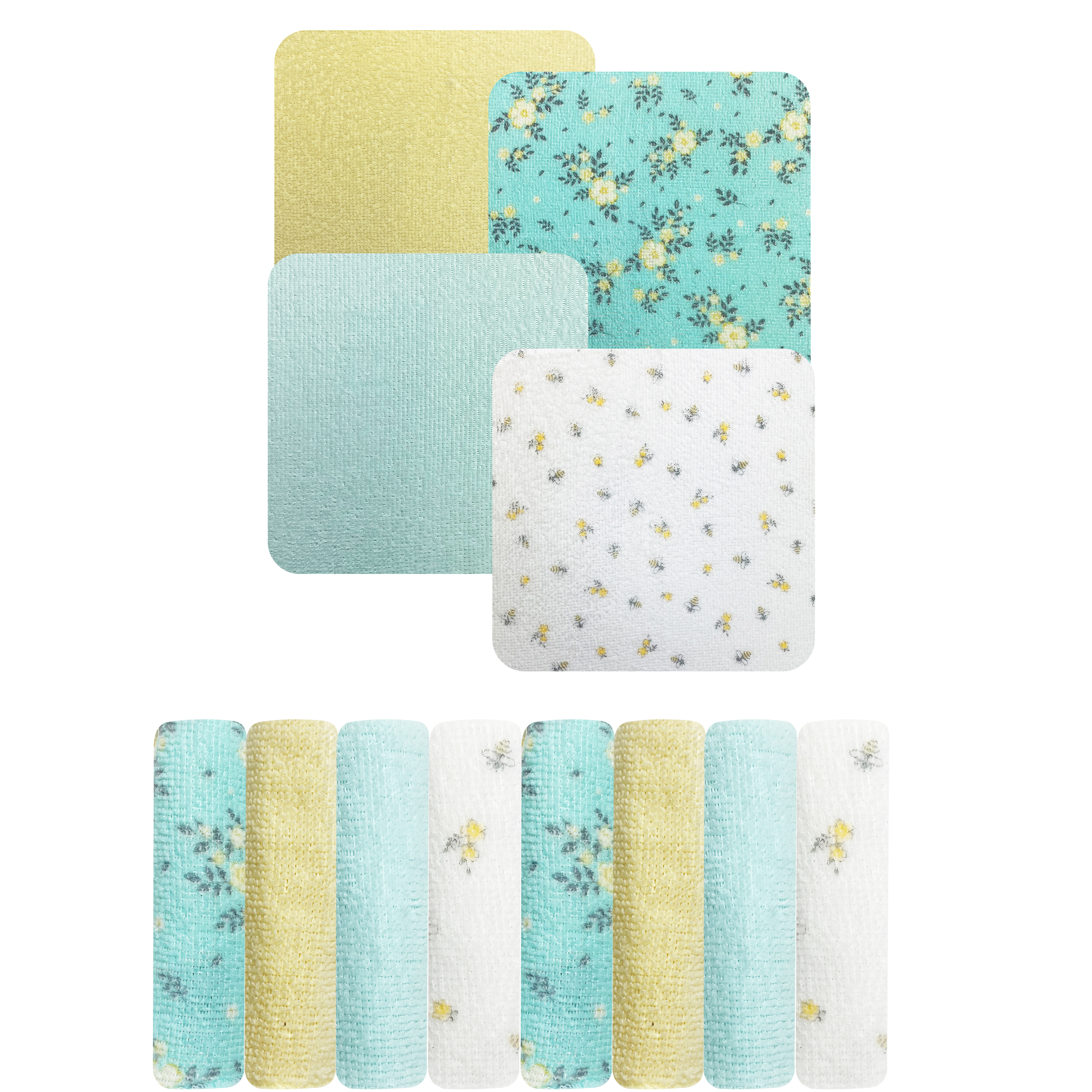 MODERN BABY Washcloths for Baby Girls 8 Pack Set Soft Reusable Wash