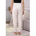 thumbnail image 1 of ABPHQTO Pantalones de mujer en mezcla de lino color albaricoque con bolsillos, 1 of 5