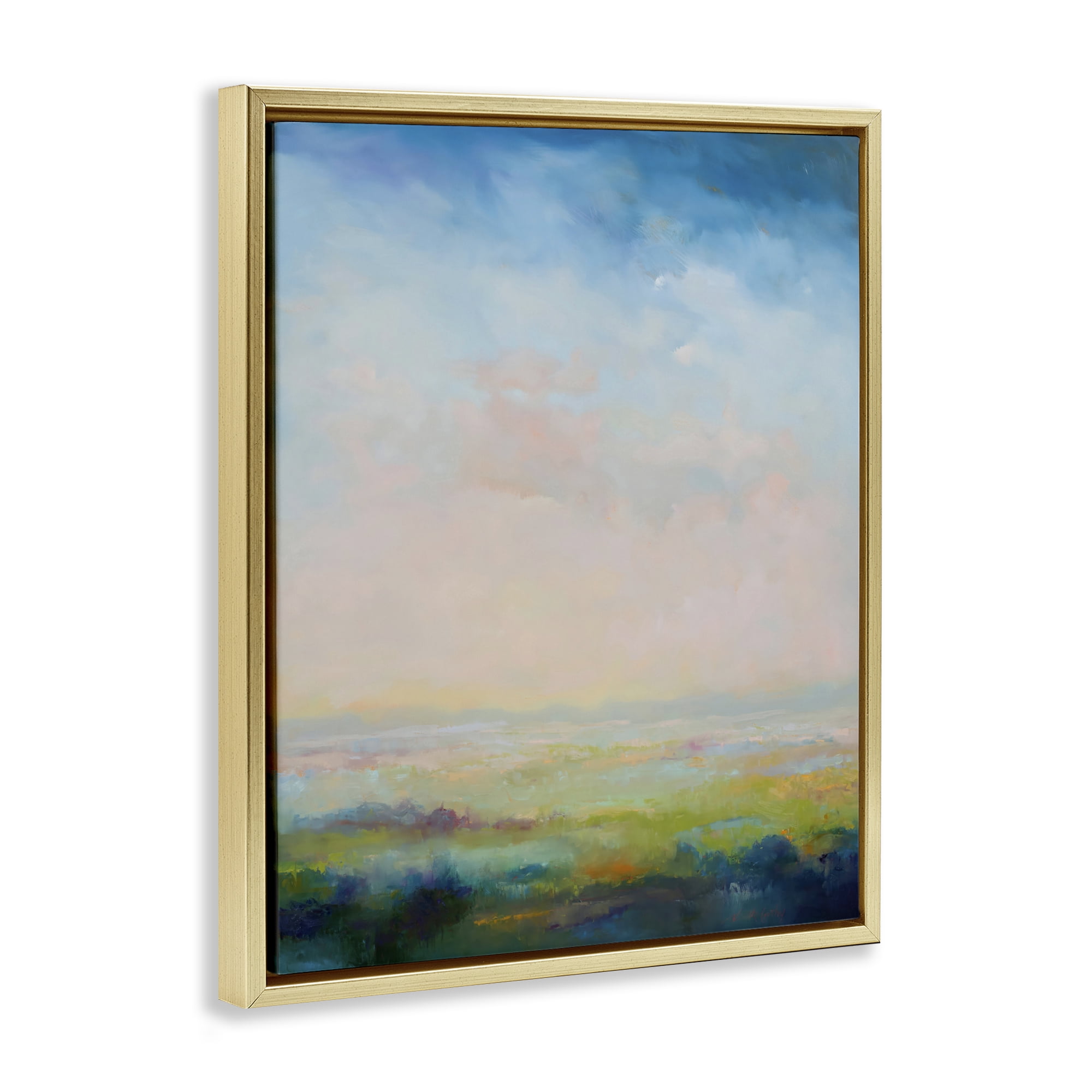 Stupell Industries Mystic Marsh Serenity Gold Framed Floater Canvas Wall Art, design by William McCarthy