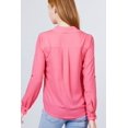 thumbnail image 4 of 3/4 Roll Up Sleeve Pocket W/zipper Detail Woven Blouse L, 4 of 4