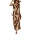 thumbnail image 2 of Cow Print Pictures Dress Fashion Boho Beach Long Dresses Female Party Printed Maxi Dress, 2 of 9