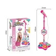 thumbnail image 2 of Blue Kids Karaoke Microphone with Adjustable Stand – Portable Musical Toy for Boys, Encourages Performance Skills & Creativity, Includes Mobile Phone Connection Cable, Battery-Operated (Batteries Not, 2 of 5
