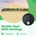 thumbnail image 3 of Mellcom 10'x10' Outdoor Gazebo, Double Roof Patio Gazebo with Mosquito Nettings and Privacy Screens,Kahaki, 3 of 8