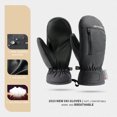 thumbnail image 2 of Jinhomg Snowboarding Mittens for Women Men Windproof Waterproof Outdoor Mittens Winter Thermal Cozy Snow Gloves with Hands Warmer Zipper Pocket Spring Saving Today Clearance Gray Free Size, 2 of 4