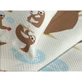 thumbnail image 4 of Ambesonne Sloth Quilted Bedspread Set 3 Pcs, Funny Sluggard Animal, Queen Size, Brown Pale Pink Blue, 4 of 5