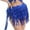 Blue, variant on Miqool Women's Tassel Sequin Skirt Belly Dance Hip Scarf Sparkly Glitter Fringe Wrap Skirt Rave Party Festival Costume for Women and Girls
