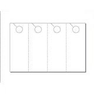 Door Hangers, Print-Ready, 4.25" x 11", 4-UP on 11" x 17" White 65-lb Cover Stock, Perfed for Separation with 1.5" Holes - 250 Sheets
