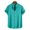 Blue, variant on Yoodem Mens Shirts Men's T-shirts Men's Casual Solid Button Down Shirt Short Sleeve Beach Shirt Shirts for Men A L