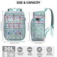 thumbnail image 3 of Travel Cooler Bag - Boho Bohemia Pioneer Flower Geometric Line Art Camping Beer Cooler Backpack with Bottle Opener- Waterproof Insulated Picnic Backpacks - Cooler Bag for Beach, 3 of 6