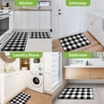 thumbnail image 6 of Buffalo Check Plaid Kitchen Rug Set - 2PCS (17x47 & 17x29), Farmhouse Style, Non-Printed Woven Surface, Non-Slip, Machine Washable, Black & White, 6 of 6