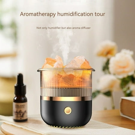 

Colorful Small Household Salt Stone Air Humidifier Machine with Fog Measurement for Desktop and Bedroom Night Light