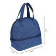 thumbnail image 2 of Unique Bargains Lunch Bag Insulated Bag Cute Tote Bag Navy Blue, 2 of 6