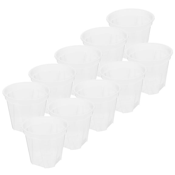 WHAMVOX Clear Pots for Plants Reinforced Nursery Transparent